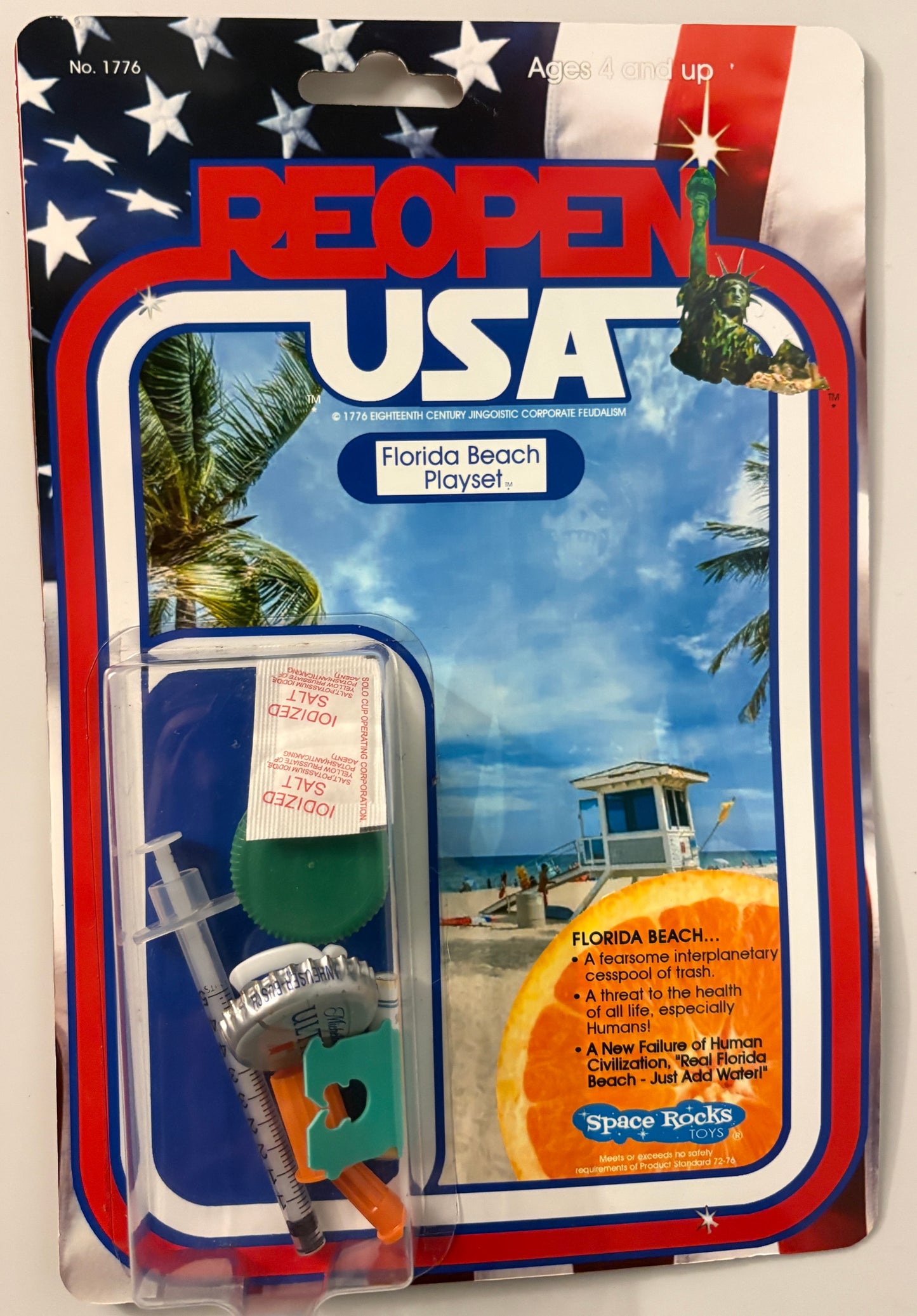 Reopen USA Florida Beach Playset – Space Rocks Toys Satirical Carded Art Toy