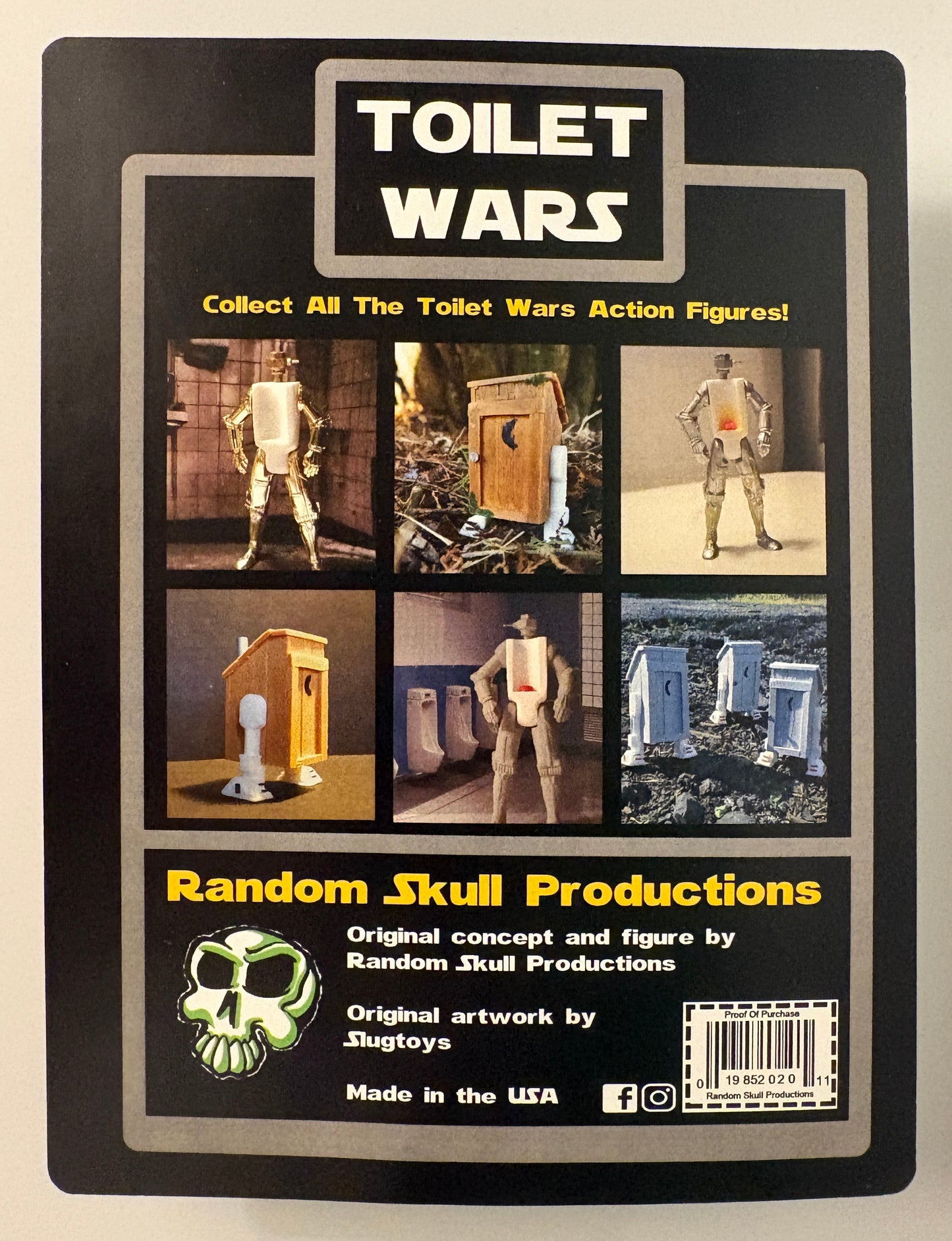 Toilet Wars “R2-DPOO” Custom Action Figure - Random Skull Productions