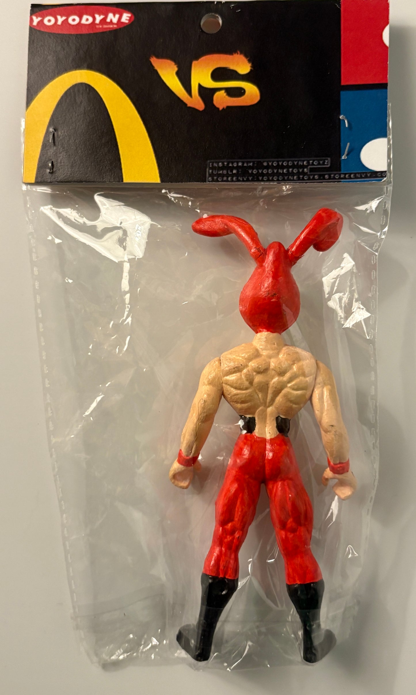 Fast Food Fighters the Noid Figure – Bootleg Designer Toy (YoYodyne / Ronald Parody)