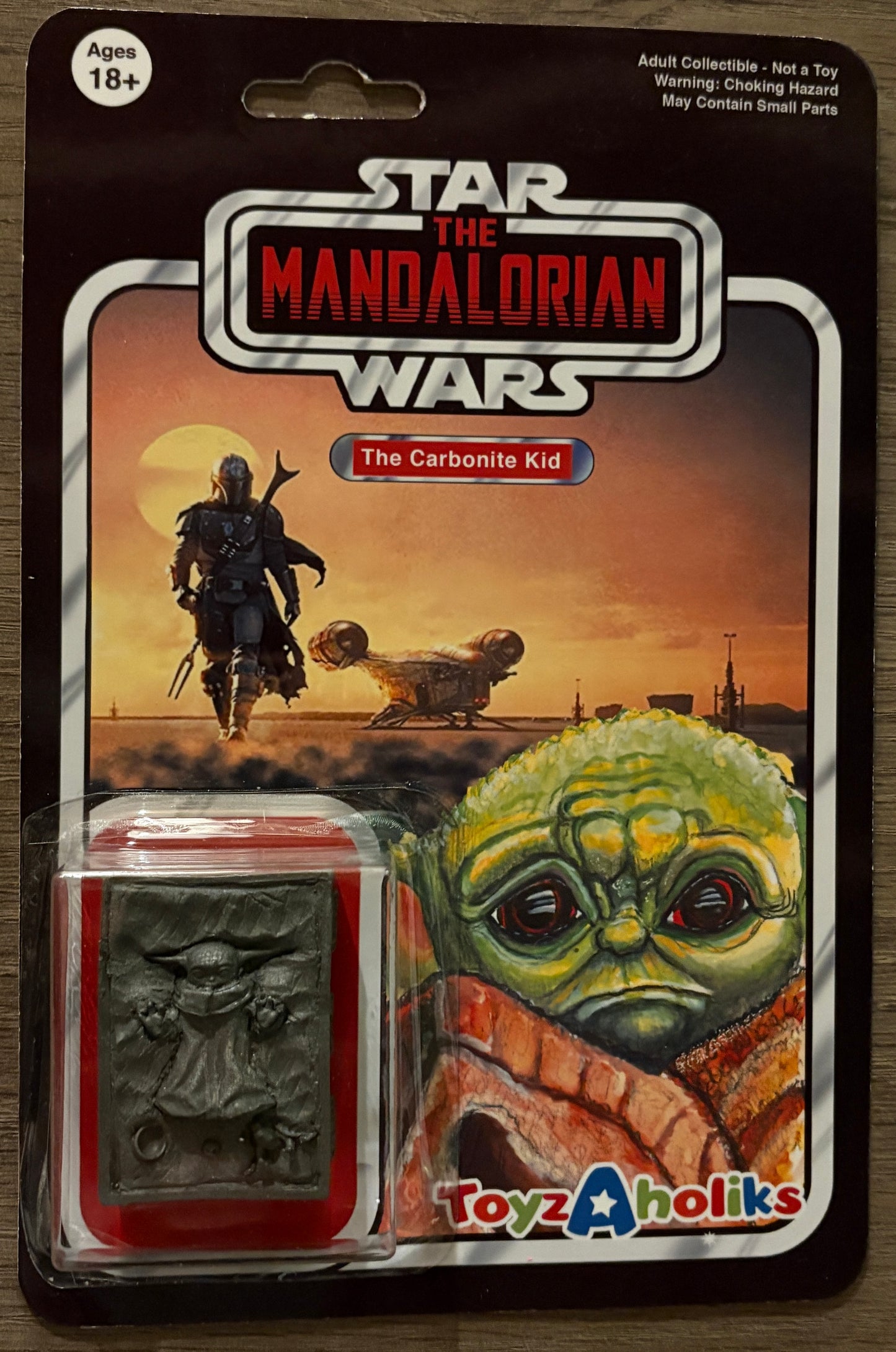 The Mandalorian “Carbonite Kid” Parody - Designer Art Toy – ToyzAholiks (Limited 25/25)