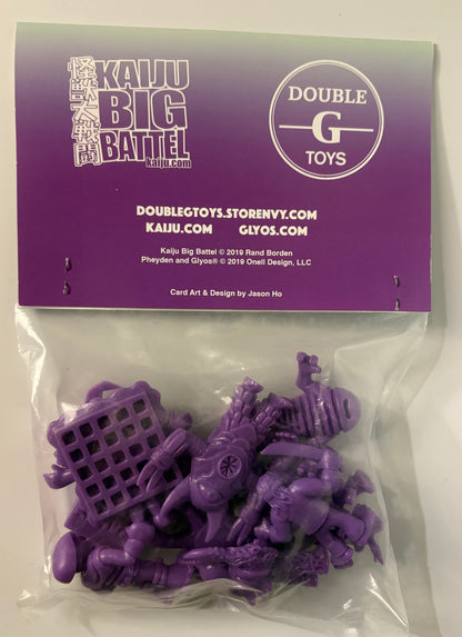 Kaiju Big Battel Glyos Mini Figure Lot – Double G Toys Exclusive Purple Set