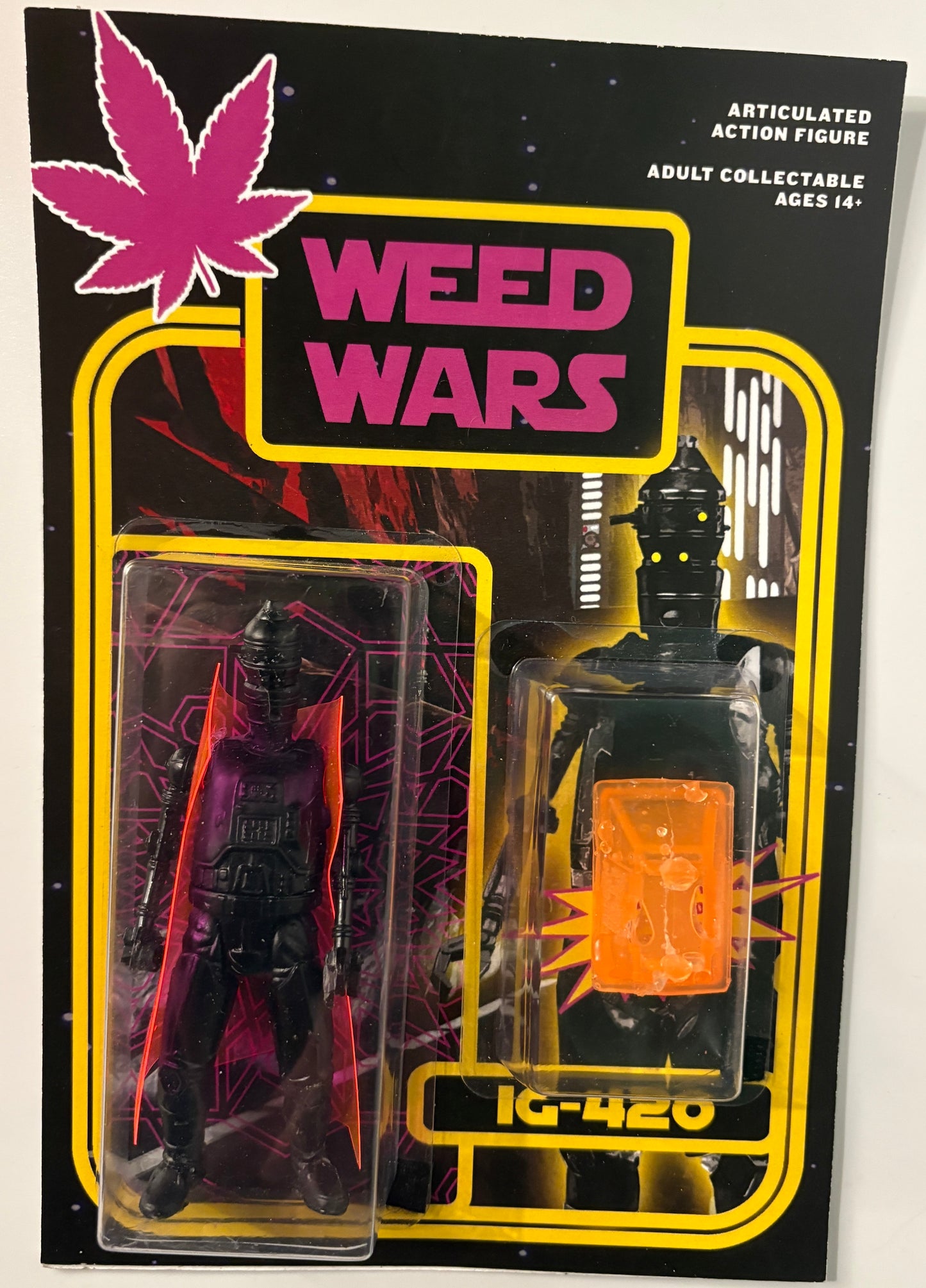 Weed Wars IG-420 Droid Figure w/ Accessory – RESSINBLOOD x Eddie Kes