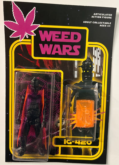 Weed Wars IG-420 Droid Figure w/ Accessory – RESSINBLOOD x Eddie Kes