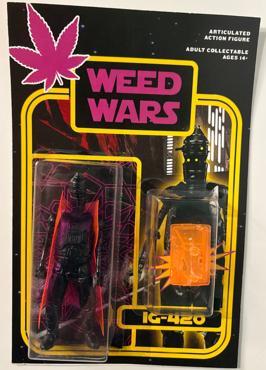 Weed Wars IG-420 Droid Figure w/ Accessory – RESSINBLOOD x Eddie Kes
