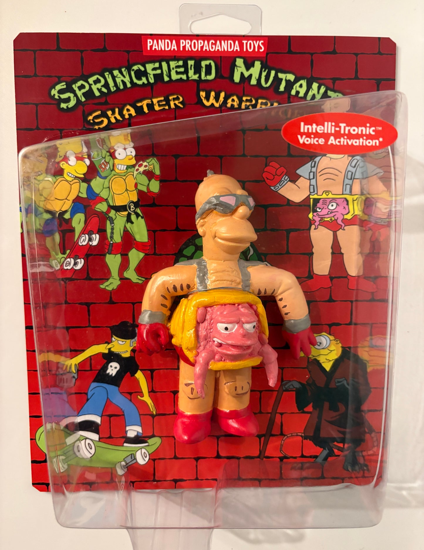 Springfield Mutant Skater Wars Figure - Homer Krang Mash-up - Panda Propaganda Toys