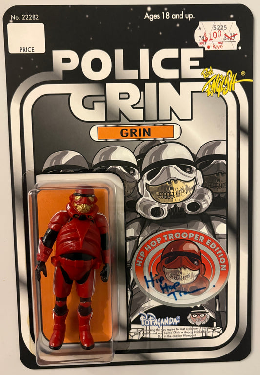 Police Grin Hip Hop Trooper Edition [ Ron English Popaganda Figure - Signed