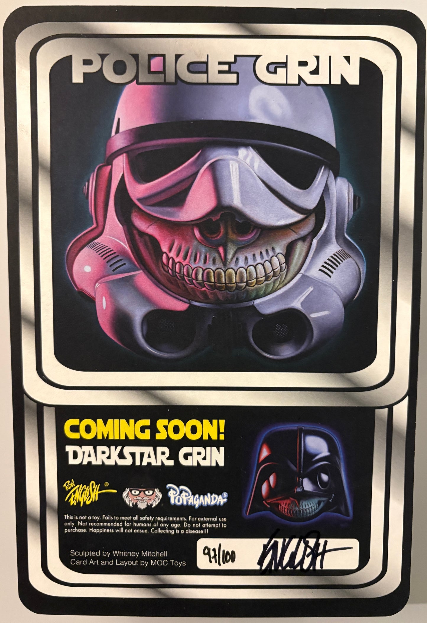 Police Grin Hip Hop Trooper Edition [ Ron English Popaganda Figure - Signed
