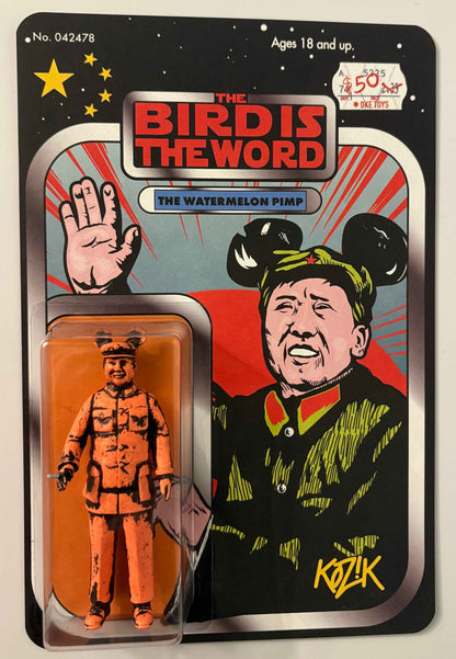 Frank Kozik Watermelon Pimp Toy – Bird Is The Word Designer Art Figure by DKE Toys