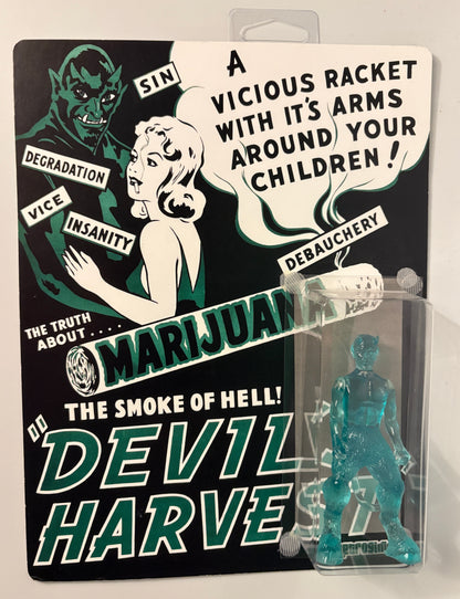 Devil Harvest Resin Figure – Retrogimmick Custom “Marijuana Propaganda” Art Toy