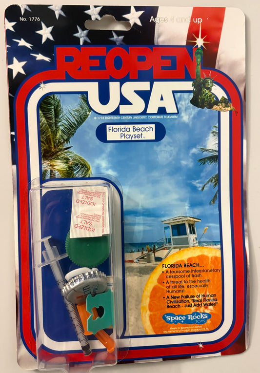 Reopen USA Florida Beach Playset – Space Rocks Toys Satirical Carded Art Toy