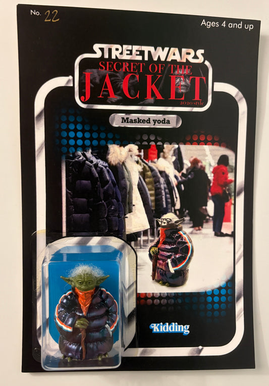 Street Wars “Secret of the Jacket” Masked Yoda Figure - Fatoh X Kidding