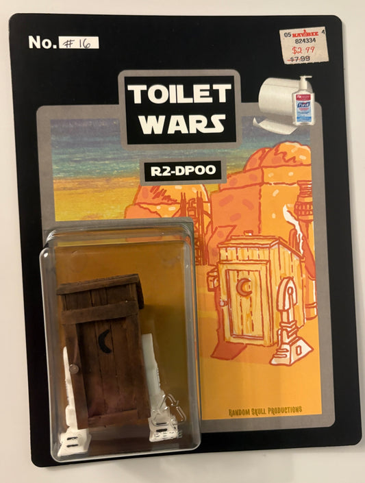 Toilet Wars “R2-DPOO” Custom Action Figure - Random Skull Productions