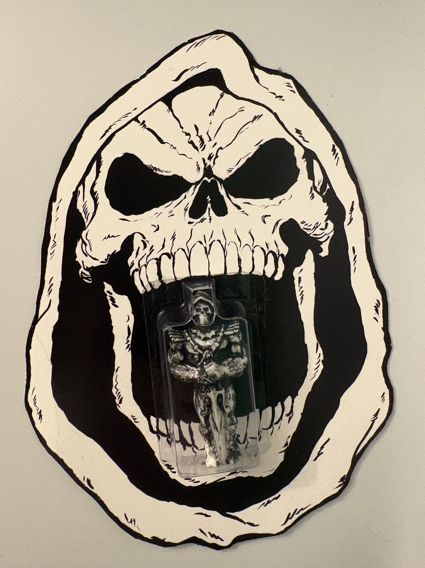Retrogimmick Skeletor - Blister Card Custom Art Toy (Hand-Cut Cardback)