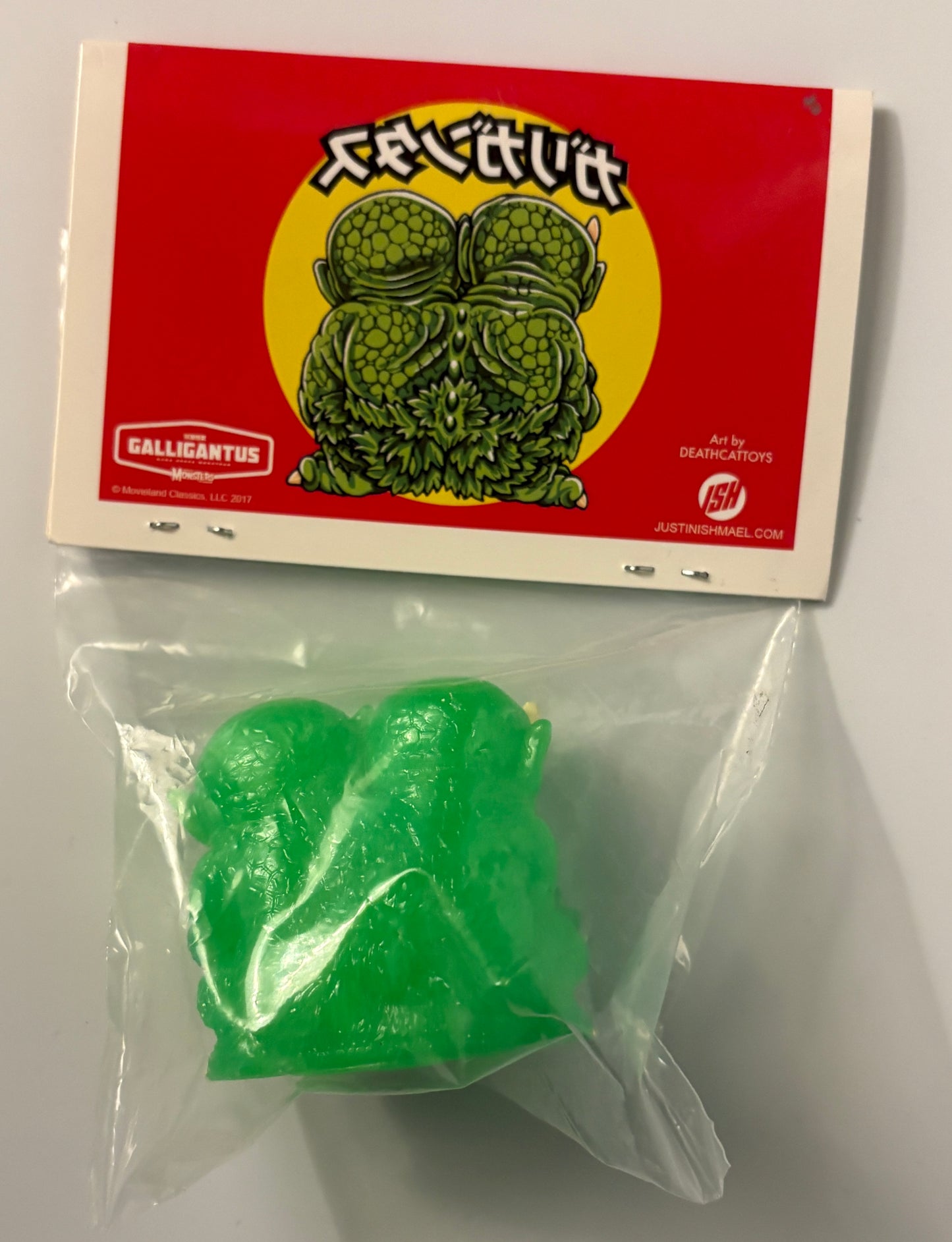 Galligantus Monsters Sofubi Figure – Translucent Green / Glitter Variant (Bagged w/ Header)