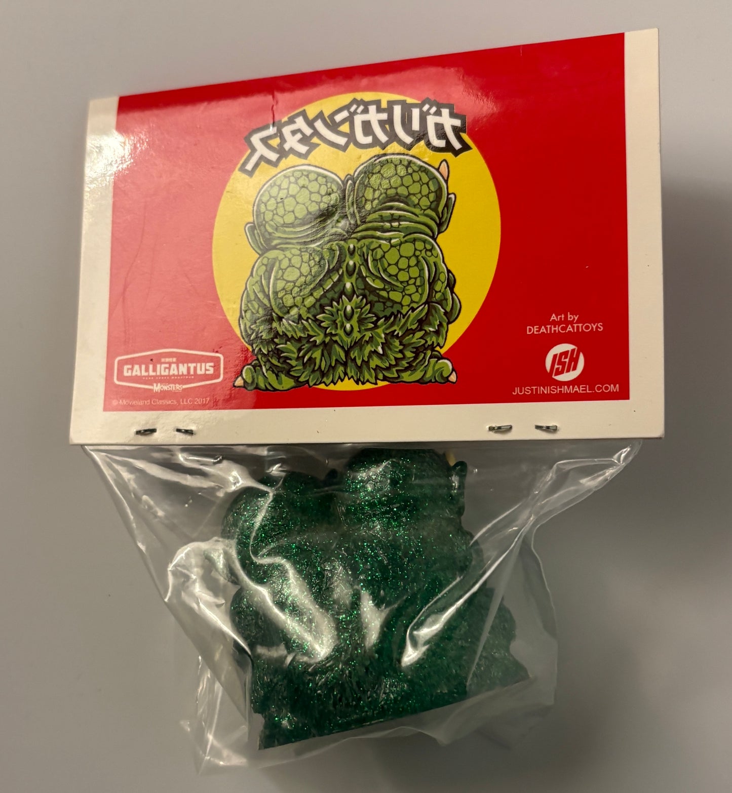 Galligantus Monsters Sofubi Figure – Translucent Green / Glitter Variant (Bagged w/ Header)