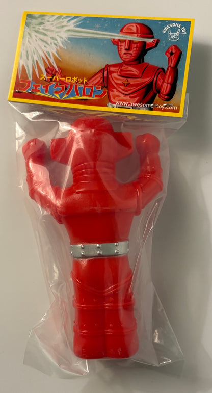 Feika Baron Super Robot Sofubi / Soft Vinyl Figure – Red Variant (Bagged w/ Header, Awesome Toy)