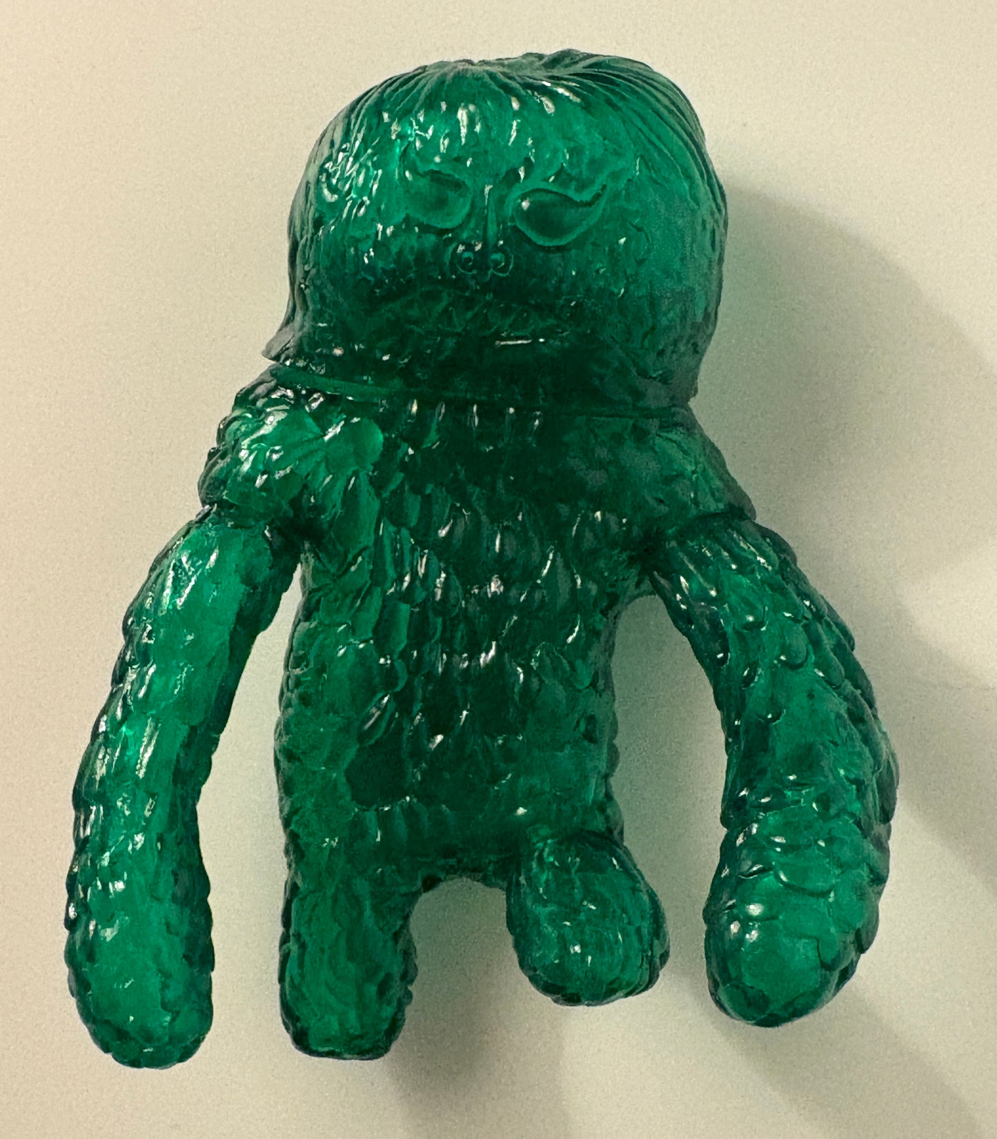 Translucent Kaiju Sofubi Figure – Japanese Style Designer Vinyl Toy (Green & Red Variants)