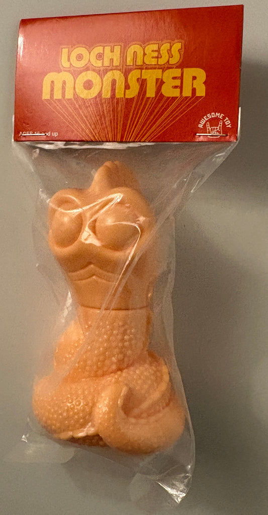 Loch Ness Monster Sofubi Figure – Cryptid Kaiju Designer Vinyl Toy (Flesh Tone) - Awesome Toy