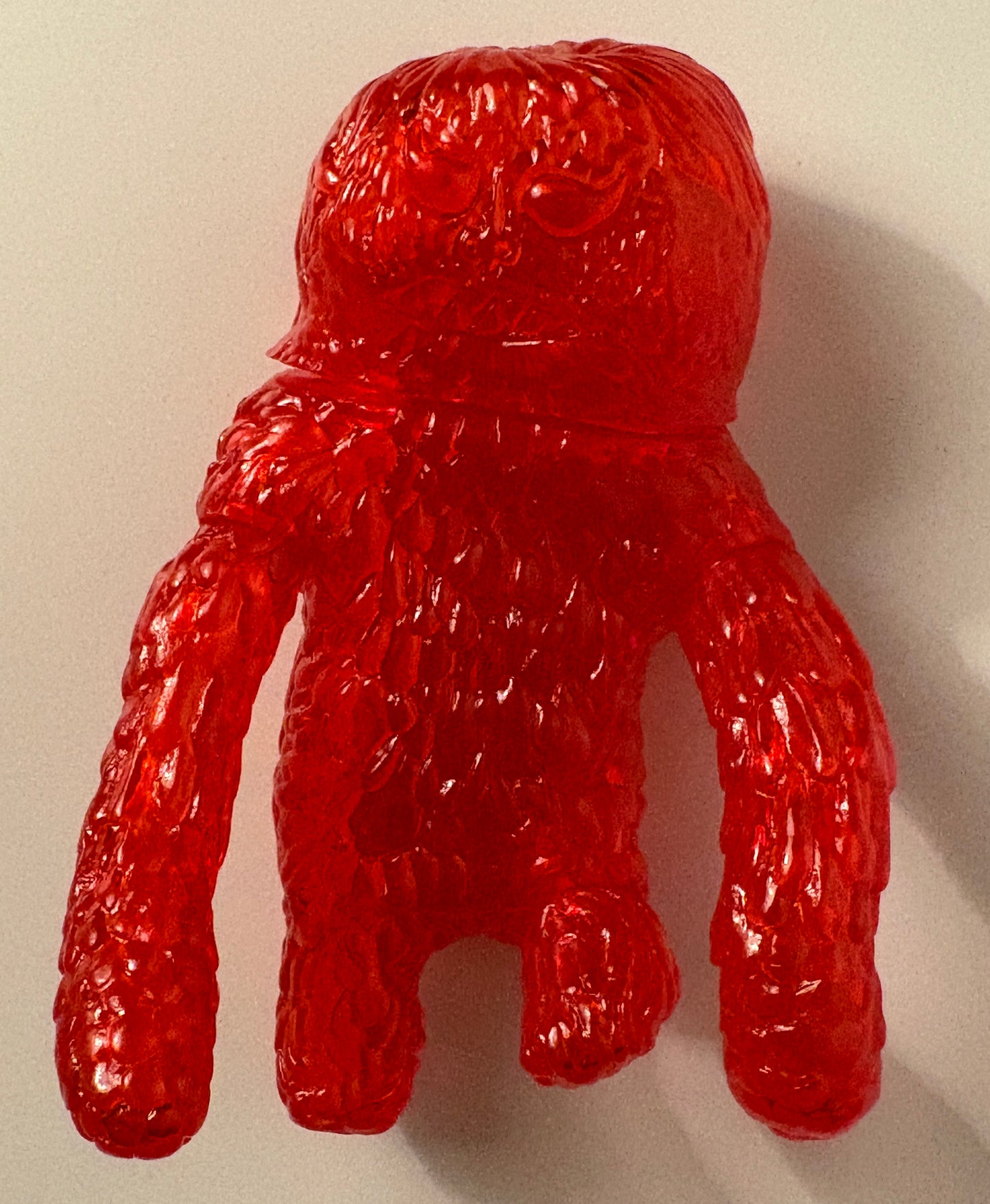 Translucent Kaiju Sofubi Figure – Japanese Style Designer Vinyl Toy (Green & Red Variants)