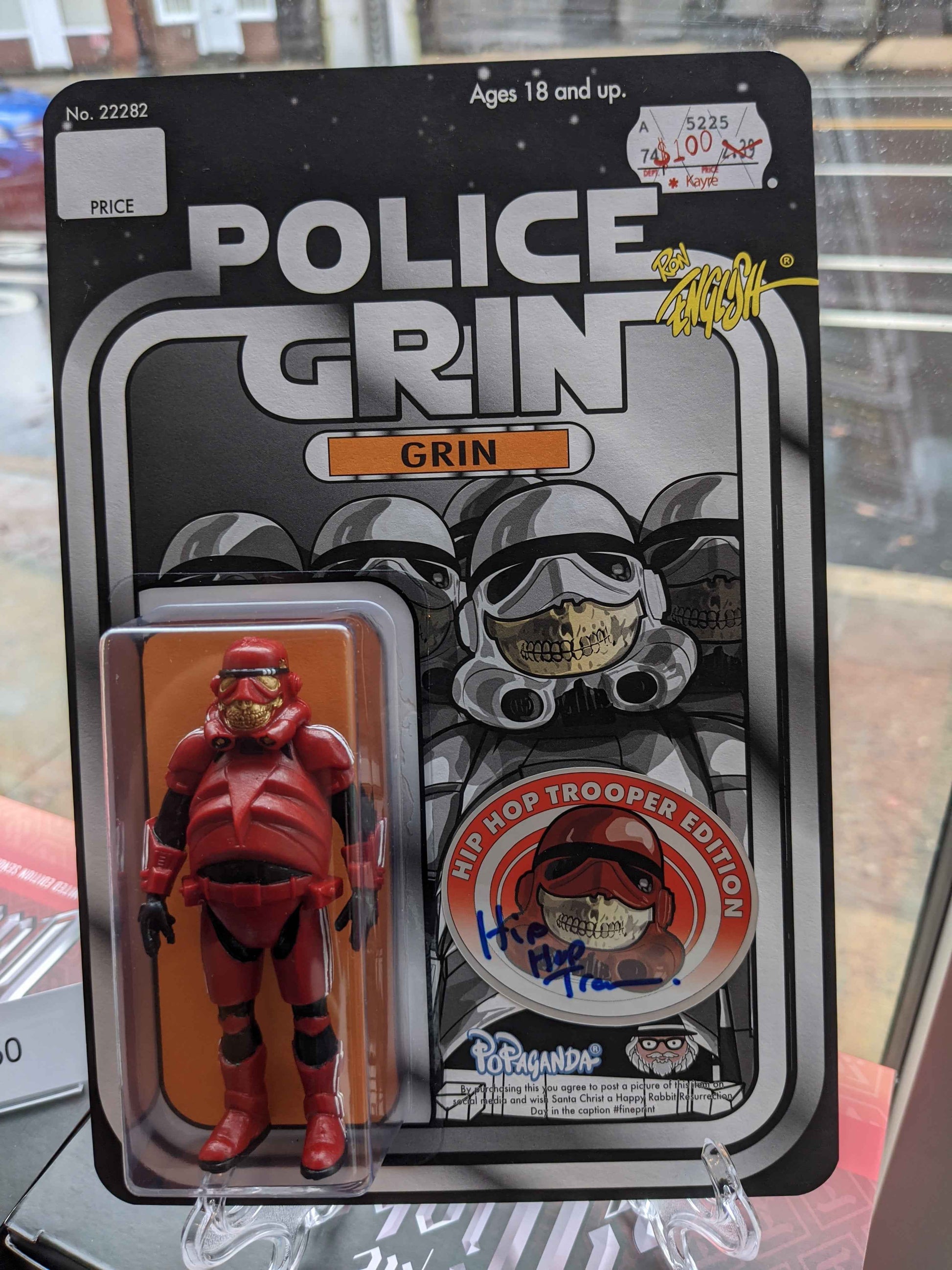 Ron English Police Grin Hip Hop Trooper Edition – Signed Limited Edition Designer Toy (98/100)