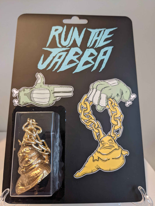 Run The Jabba Gold Pendant – Limited 1/25 Designer Toy | Delicious Again Peter x Bone Idol Ink